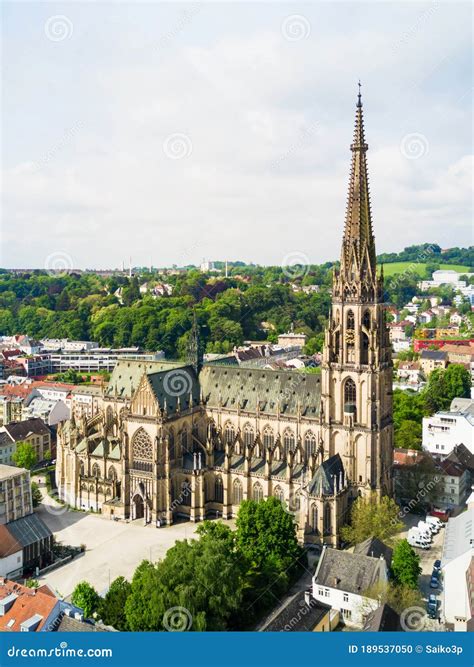 Linz New Cathedral Austria Stock Photo Image Of Tower Panorama