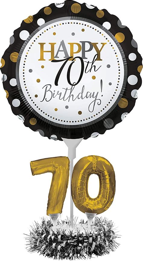Creative Converting Happy 70th Birthday Balloon Centerpiece