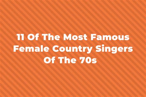 11 Of The Most Famous Female Country Singers Of The 70s