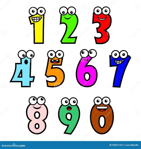 Cartoon Numbers Stock Vector Illustration Of Clipart 59551135