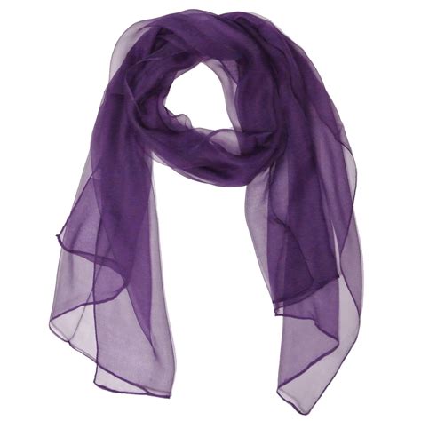 Wrapables® Solid Color 100 Silk Long Scarf Majestic Purple
