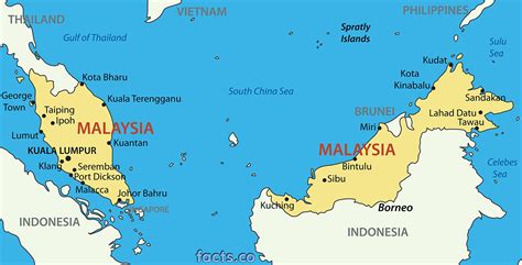 The east coast is a part of peninsular malaysia. 8 Insightful Maps for Malaysia - ExpatGo