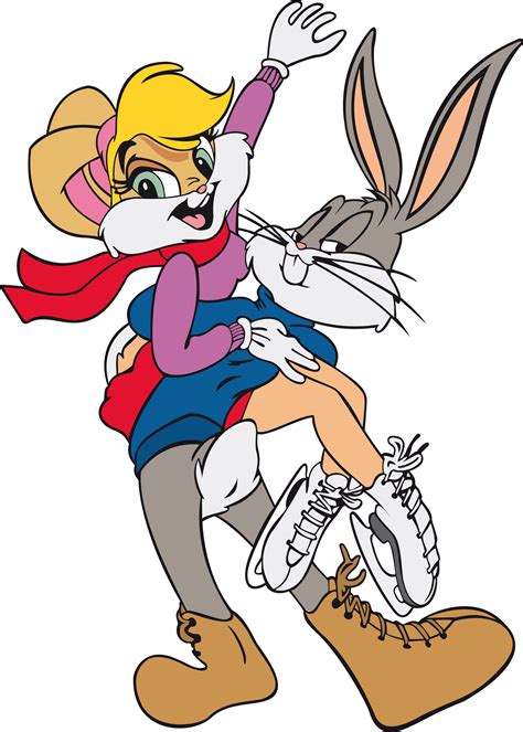 an image of a cartoon rabbit riding on the back of a person s leg