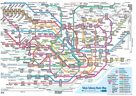 Tokyo Subway Map Tokyo Tube Map Tokyo Train Map Tokyo Metro Map