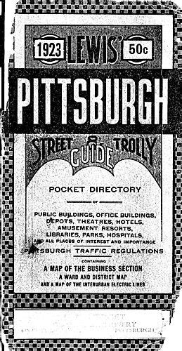 Lewis Official Pittsburgh Guide Historic Pittsburgh