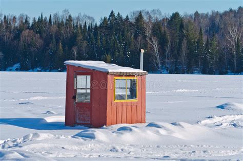 Plans for a wood ice fishing shanty plans diy free. Ice Fishing Hut Stock Photo - Image: 49803676