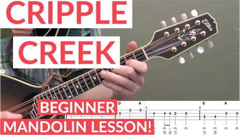 Cripple Creek Beginner Bluegrass Mandolin Lesson With Tab Youtube