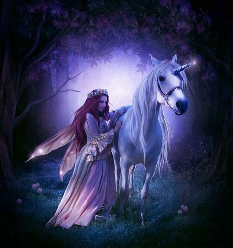 Fairy And Unicorn Unicorn And Fairies Unicorn Fantasy Fantasy Creatures