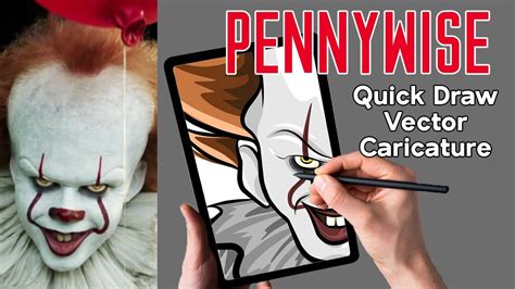 Pennywise Quick Draw Vector Caricature Youtube