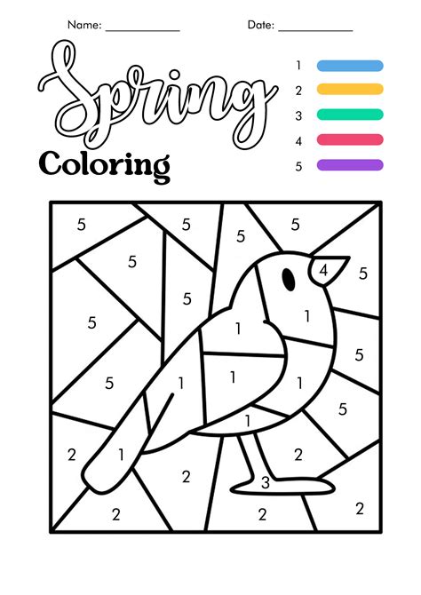 Colour By Numbers Free Printables