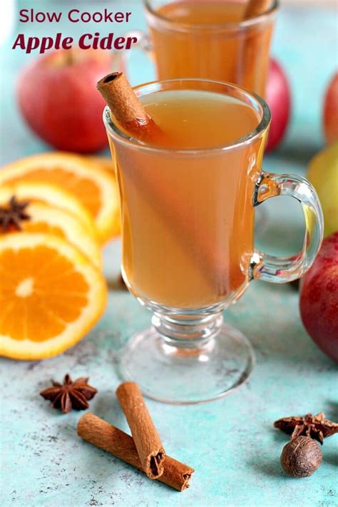 Slow Cooker Apple Cider With Cinnamon Sweet And Savory Meals