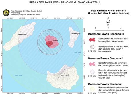 Ini Peta Kawasan Rawan Bencana Erupsi Gunung Anak Krakatau Okezone Nasional