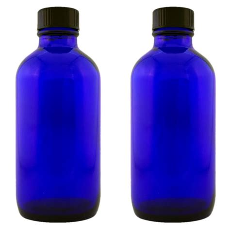 Cobalt Blue Glass Bottle 4 Fl Oz W Cap Pack Of 2