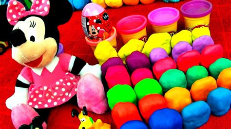 30 Play Doh Surprise Eggs Minnie Mouse Disney Cars Toy Story Disney