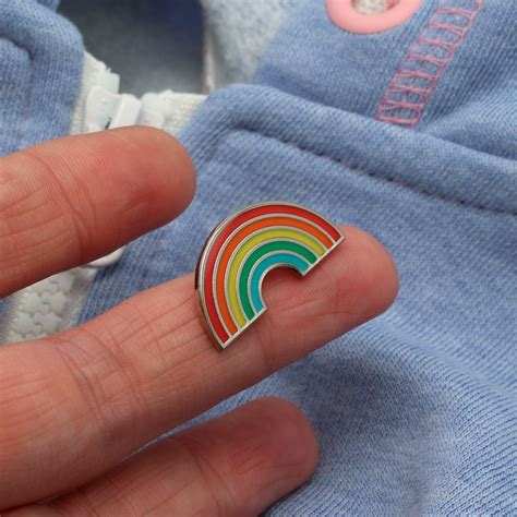 Rainbow Enamel Pin Rainbow Lapel Pin Pride Lgbt By Punkypins