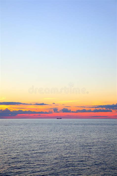 Seascape With Sea Horizon Stock Photo Image Of Clear 97365480