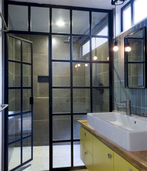 Unique Bathroom Shower Ideas 28 Industrial Shower Doors French