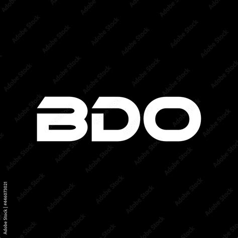 Bdo Letter Logo Design With Black Background In Illustrator Vector