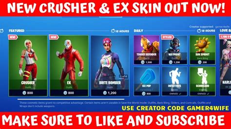 New Crusher And Ex Skin Fortnite Item Shop February 12 2020 Youtube