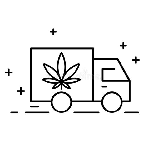 Delivery Cannabis Drug Consumption Use Legalization Ilustración del