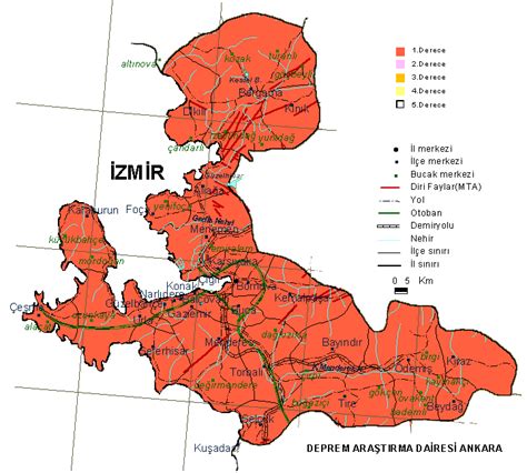 İzmir güne 4.8 büyüklüğünde depremle uyandı. İzmir İl Deprem Haritası - Coğrafya Haritaları