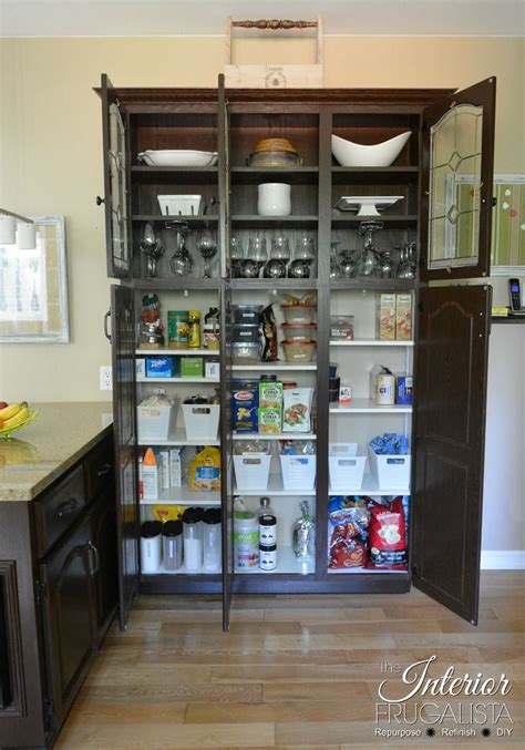 It is manufacturing world standard kitchen cabinets. Repurposed China Cabinet Into Kitchen Island And Pantry ...