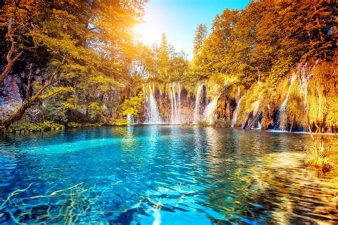 Plitvice Lakes National Park Stock Photo Image Of Forest Place 80398194