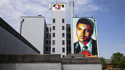 Artist Shepard Fairey Finishes Muhammad Ali Mural Louisville Business