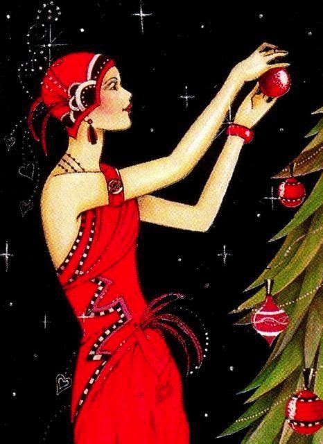 Vintage Christmas Cards 1920s Inspired Holiday Cards Kerst Kunst Vintage Kerstkaarten Thema