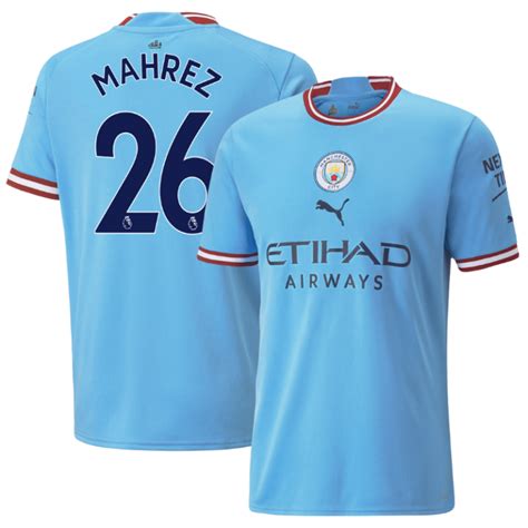 Manchester City Home Jersey 2023 With Mahrez 26 Printing Jersey Teams
