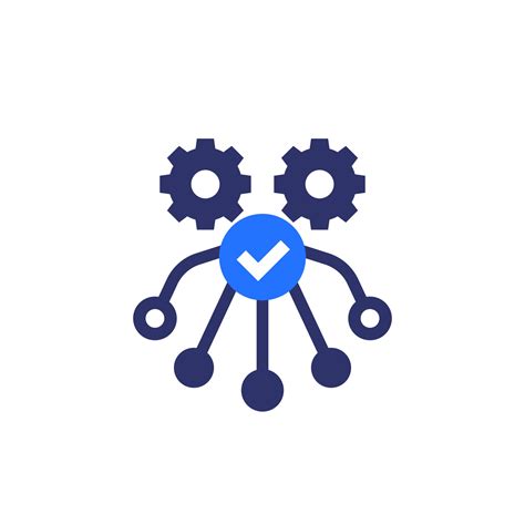 Automation And Optimization Icon On White Vector 2152215 Vector Art At
