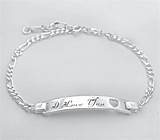 Photos of Sterling Silver Id Bracelet Engraved