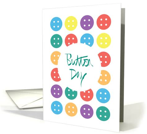 National Button Day Rows Of Colorful Button Patterns Card 1467328