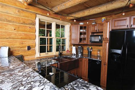 Log Cabin Kitchen Home Interior Design