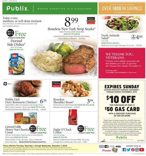 Publix Ad Specials November 1 - November 7, 2018