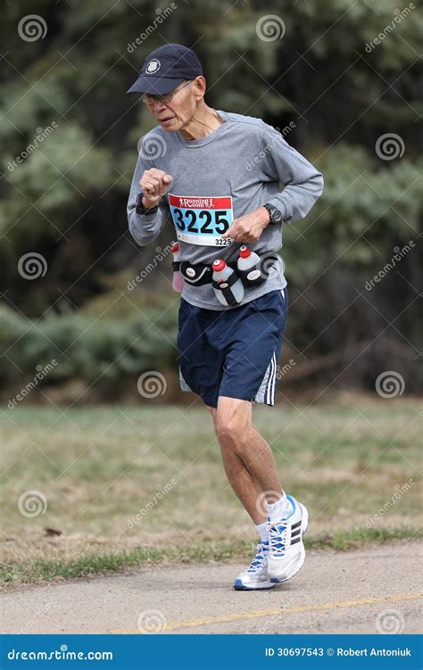 Senior Male Marathon Runner Editorial Stock Photo Image Of Charity