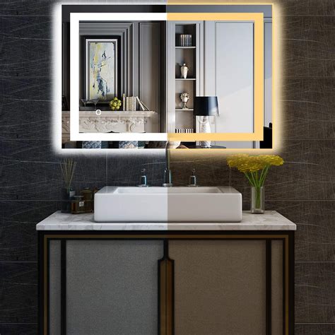 800x600 Mm Led Bathroom Vanity Mirror Wall Mounted Vertical Or Horizontaldimmable Touch Switch