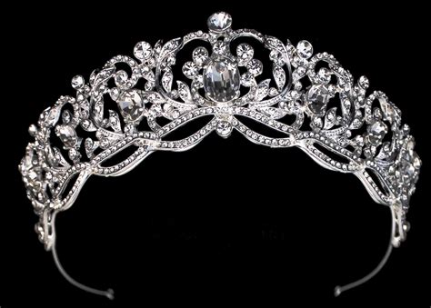 Royal Rhinestone Wedding And Quinceanera Tiara In Silver Or Gold