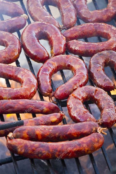 Chorizos In The Barbecue Stock Photo By ©membio 25145219