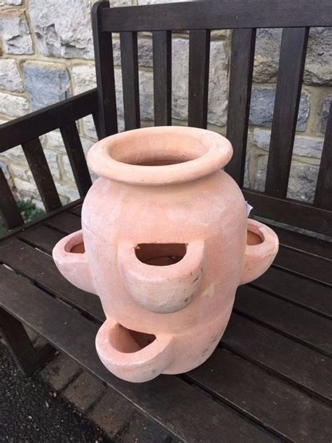 Ornate Terracotta Strawberry And Herb Planter New In Broadstone Dorset