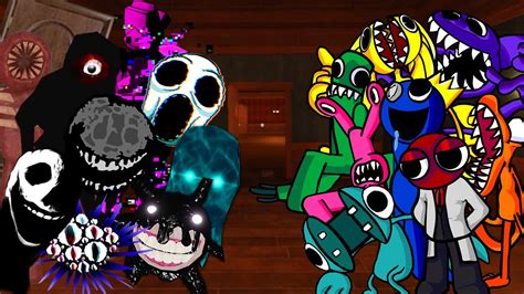 Fnf Doors But New Rainbow Friends Sings It 🎶 Friday Night Funkin Roblox Doors X Rainbow