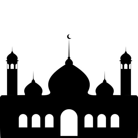 Illustration Of Islamic Mosque Silhouette Vector 7438242 Vector Art At