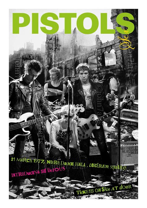 Sex Pistols Poster Notre Dame Hall London 1977 Concert Print T Johnny Rotten Sid Vicious