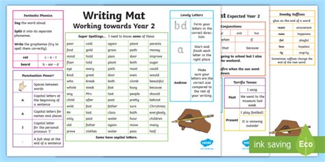First writing paper, you have to show that you can write different types of text in english. Year 2 Writer's Toolkit (teacher made)