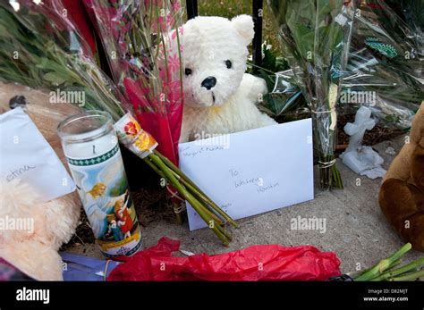 General view of tributes outside the New Hope Baptist Church ahead of