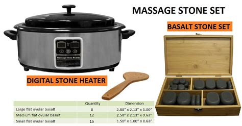 Set Of 36 Massage Basalt Stones And A Digital Stoner Warmer Perfect Kit For Massage Spa
