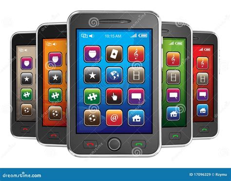 Black Mobile Smart Phones Stock Illustration Illustration Of Isolated