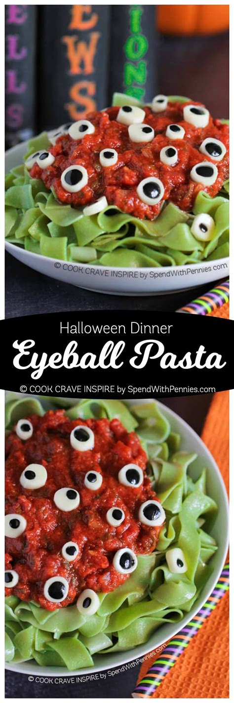 Eyeball Pasta Halloween Dinner Idea Spend With Pennies Halloween