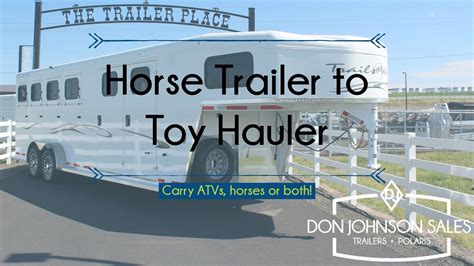 Horse Trailer To Toy Hauler Travel With Your Atvs Utv And Horse Youtube