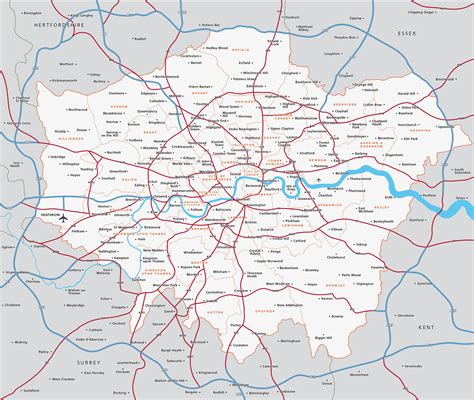 Greater London Map Map Of Greater London England